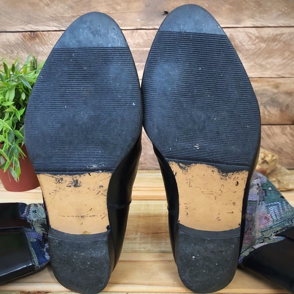 Vintage boho style tall leather blanket boots - Picture 6 of 8